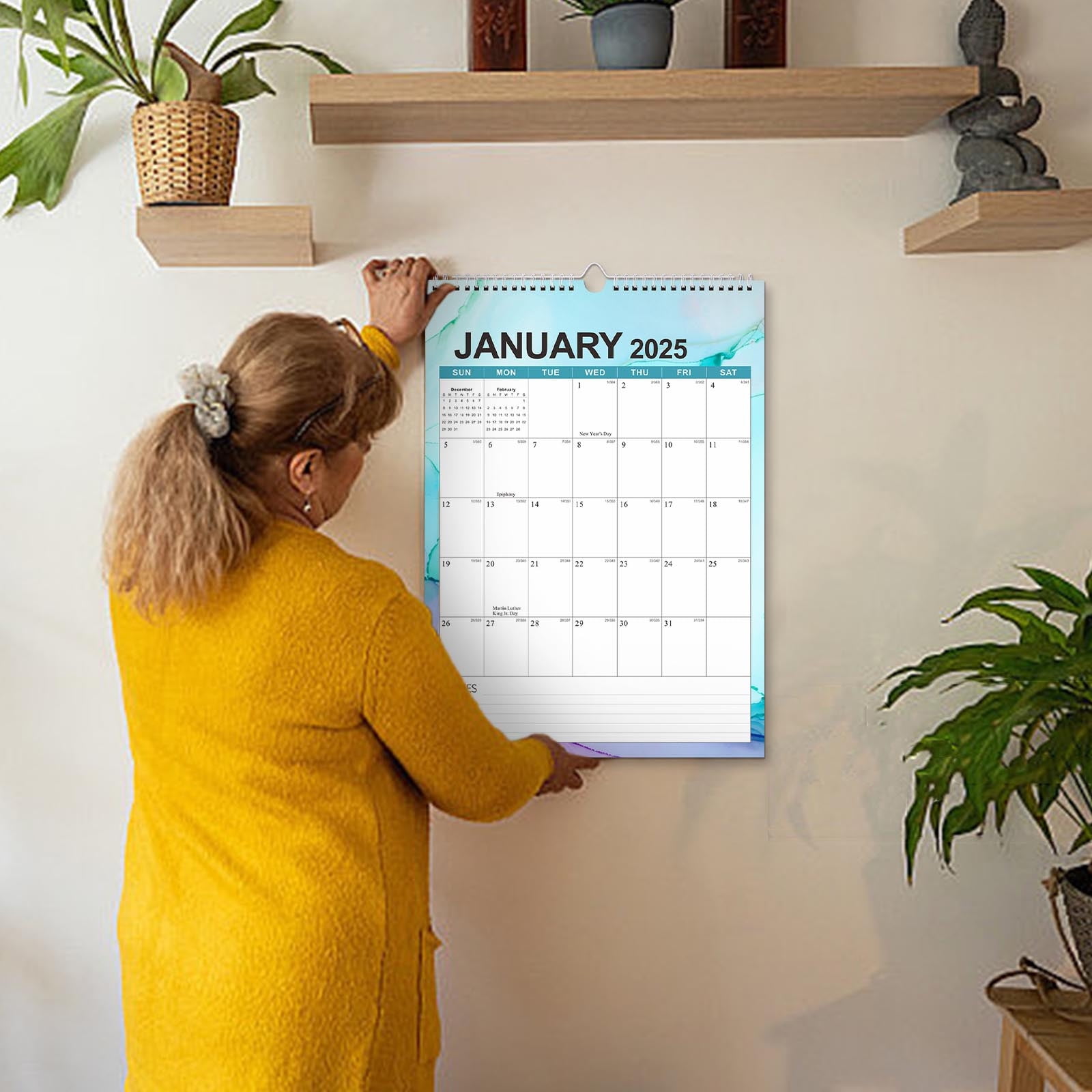 COM1950s Family Wall Calendar2526 Wall Calendar 18 Months Simplified