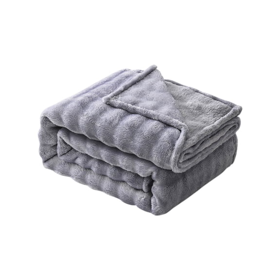 COM1950s Faux Fur Blanket Rabbit Fleece - Blush Fluffy Blanket for Sofa,Cozy Soft Plush Throw Blanket for Couch Bed,Luxury Thick Fuzzy Couch Blanket for Winter,Comfy Bubble Blanket - 28" X 40"