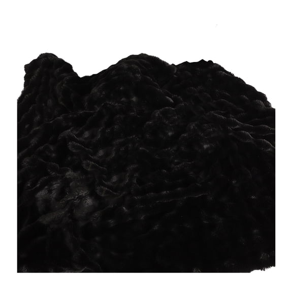 COM1950s Faux Fur Throw Blanket, Soft Plush Cozy Bed Blanket, Fuzzy Fluffy Warm Layer for Couch Sofa, All Season Double-Sided Solid Color Decorative Blanket 55X78 Inches