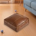 thumbnail image 1 of COM1950s Faux Leather Storage Pouf Ottoman,15.7 Inch Unstuffed Footrest Cover for Indoor Outdoor Use,Moroccan Style Floor Cushion with Handmade Diamond Tufting, 1 of 9