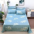 thumbnail image 1 of COM1950s Full/Queen Flat Sheet 79"x90" - Floral Pattern Printed Top Sheet - Soft Wrinkle Free Polyester - Easy Care Lightweight Bedding, 1 of 7