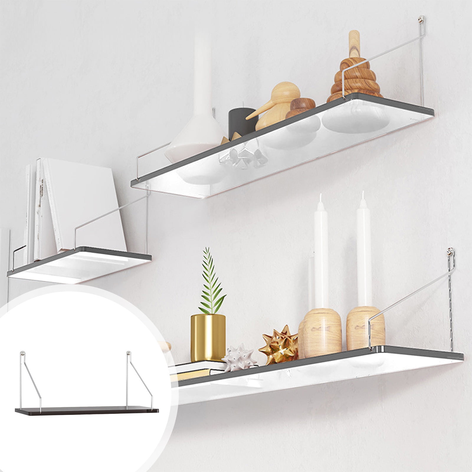 COM1950s Floating Shelf,Wall Shelf Storage Shelf Wall Mounted Shelves ...
