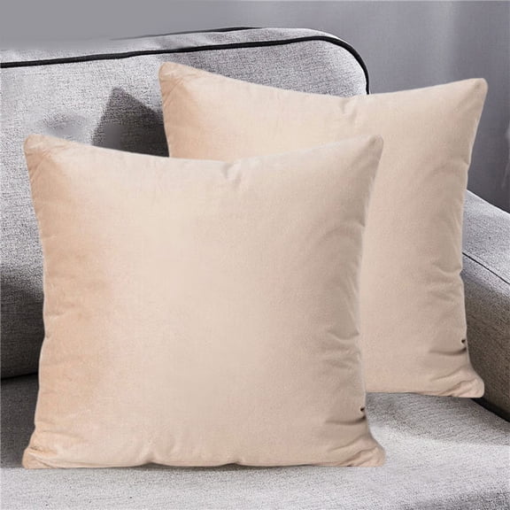 COM1950s Flock Velvet Throw Pillow with Insert,Decorative Cushion for Sofa Living Room Bedroom,Accent Pillow Cover and Core Included