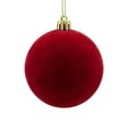 thumbnail image 1 of COM1950s Flocked Christmas Ball Ornaments, Shatterproof Velvet Tree Decorations with Hanging String for Holiday Party and Home Display, 1 of 6