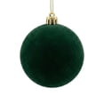 thumbnail image 1 of COM1950s Flocked Christmas Ball Ornaments, Shatterproof Velvet Tree Decorations with Hanging String for Holiday Party and Home Display, 1 of 6