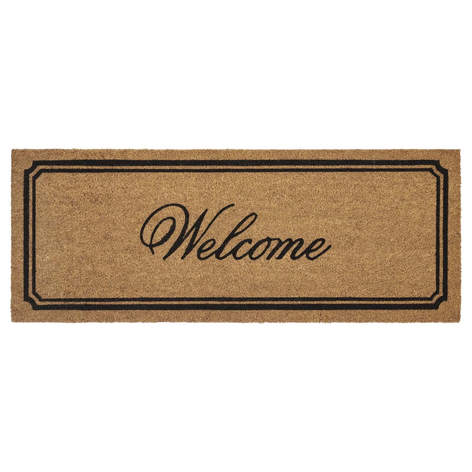 COM1950s Floral Door Mat Outdoor Entrance, Decorative Welcome Floor Mat for Front Rear or Side Doors, Low Profile Durable Material Helps Scrape Away Dirt, Covered Porch Entryway Decor, 18 by 47 Inche