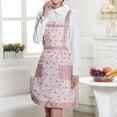 thumbnail image 1 of COM1950s Floral Print Adjustable Apron,30X31 Inch Dual Pocket,Lightweight for Cooking & Crafts, 1 of 8