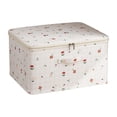 thumbnail image 1 of COM1950s Foldable Storage Bins with Lids, Collapsible Oxford Cloth Storage Boxes for Clothes, Large Capacity Organizer Cubes with Handles for Bedroom Closet, Floral Pattern, 1 of 7