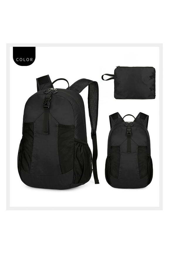Foldable Waterproof Backpack,Lightweight and Compact for Outdoor Travel Camping Hiking,Large Capacity Packable Design,Foldable To 7X6 Inches Size,Unfolds To 12.6X17X6.3 Inches