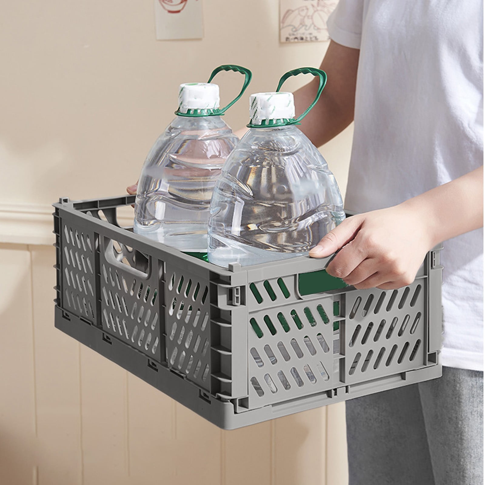 COM1950s Folding Storage Basket,Collapsible Storage Bin for Home,Office ...