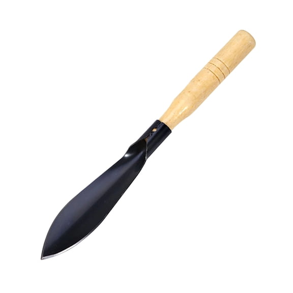 COM1950s Garden Spade with Wooden Handle, Heavy Duty Steel Digging Tool for Outdoor Gardening, Pointed and Square Head for Yard and Patio