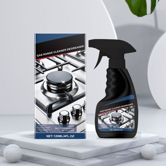 COM1950s Gas Range Cleaner and Degreaser, Heavy Duty Stove Top Cleaner, Multi-Purpose Kitchen Degreaser for Grease and Oil Stains