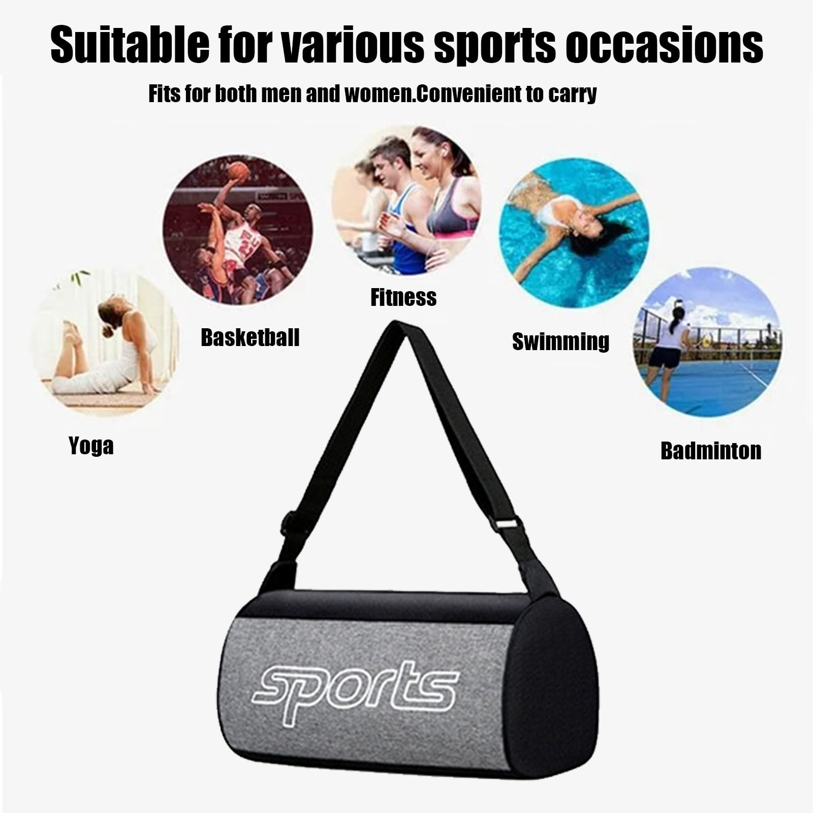 COM1950s Gym Bag,Lightweight Waterproof Training Bag for Men and Women ...