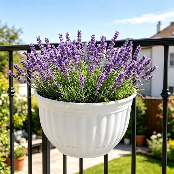 COM1950s Half Round Wall Planter, Wall Hanging Planter for Indoor and Outdoor Plants, Breathable Curved Wall Mounted Flower Pot for Home Balcony Garden Decor
