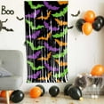 thumbnail image 1 of COM1950s Halloween Curtain for Party Decoration,Featuring Ghost Pumpkin Bat Print Design,Easy Hang Reusable Background Decor,Haunted House Theme,Size 3.3Ft X 6.6Ft, 1 of 8