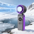 thumbnail image 1 of COM1950s Handheld Refrigeration Fan, USB Rechargeable Portable Cooling Fan with Ice Plate, Personal Quiet Mini Fan for Travel Office Outdoor, 1 of 7