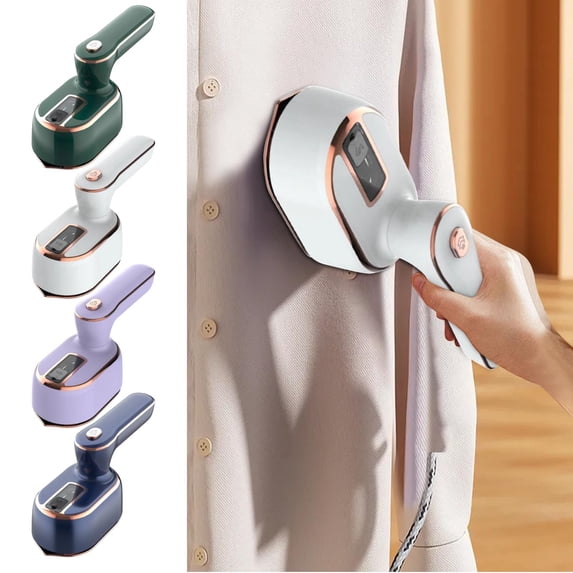 COM1950s Handheld Steamer and Iron,1000W Portable Wrinkle Remover for Clothes,Compact Travel Steamer 6.1X3X4.2 Inch,Quick Heat Fabric Tool with Large Tank,Safe for Silk Wool Suit