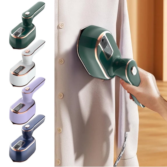 COM1950s Handheld Steamer and Iron,1000W Portable Wrinkle Remover for Clothes,Compact Travel Steamer 6.1X3X4.2 Inch,Quick Heat Fabric Tool with Large Tank,Safe for Silk Wool Suit