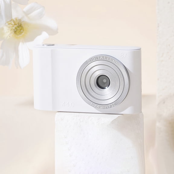 COM1950s Hd Digital Camera,2.3 Inch Screen Portable Digital Video Camcorder with Front and Rear Dual Lenses,24Mp Photo and 1080P Video Recording,8X Zoom,Anti-Shake,Built-In Flash,Ideal for Adults