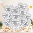 thumbnail image 1 of COM1950s Heart Foil Balloons,10 Pcs Party Decorations Set with Ribbon and Pump,Reusable Wedding Birthday Valentine Decor,Romantic Aluminum Ballons for Adults Celebration, 1 of 9