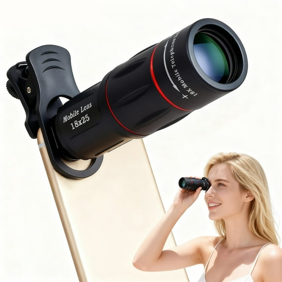 COM1950s High Power Telephoto Lens for Smartphone,Telescope Monocular with Clip,Concert Shooting and Outdoor Photography Accessory,Portable Hd Camera Lens Tool