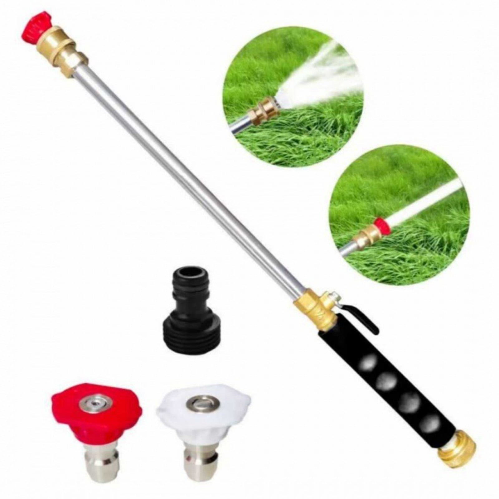 COM1950s High Pressure Water Gun,Garden Hose Nozzle Spray Gun for Watering Plants,Irrigation and Car Washing,Ergonomic Trigger Handle High-Pressure Sprayer for Outdoor Cleaning and Gardening