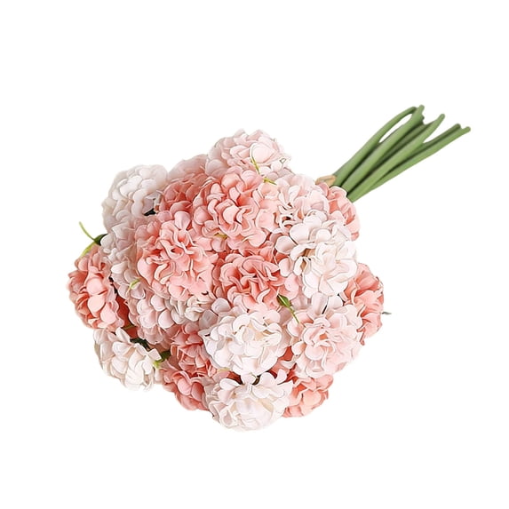 COM1950s Hydrangea Silk Bouquet, 27 Heads Faux Flowers Arrangement, Artificial Hydrangea With Stems, Lifelike Fake Floral For Wedding Centerpiece, Home Living Room Decor