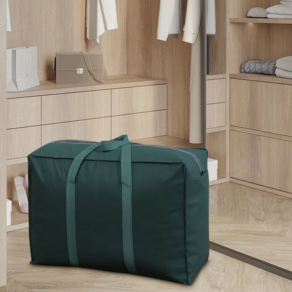 COM1950s Jumbo Moisture-Resistant Storage Bags,Heavy Duty Foldable Duffel Bag for Moving Clothes Blankets,Portable Travel Tote Organizer