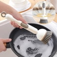 thumbnail image 1 of COM1950s Kitchen Cleaning Brush,Liquid Adding Rotating Scrub Brush with Long Handle,Non-Stick Oil Dish Brush for Pots Pans Sinks Multi-Functional, 1 of 9