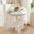 thumbnail image 1 of COM1950s Lace Tablecloth Decorative Cover,55.1X55.1 Inch Square,for Coffee Table Tv Cabinet Cupboard,French Inspired Lace Pattern,Durable Nylon Spandex Easy Clean, 1 of 9