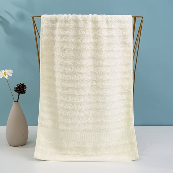 COM1950s Large Bath Towel, Soft and Absorbent Cotton Towel, Lightweight Quick Dry Bath Sheet for Bathroom, Beach, Shower and Gym