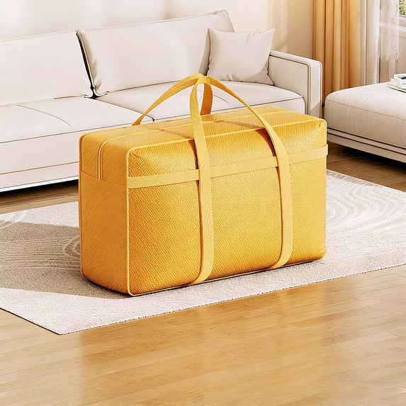 COM1950s Large Capacity Storage Bag,Heavy Duty Travel Tote and Moving Organizer for Clothes,Quilts and Home Storage,Waterproof and Durable Carry All with Reinforced Handles