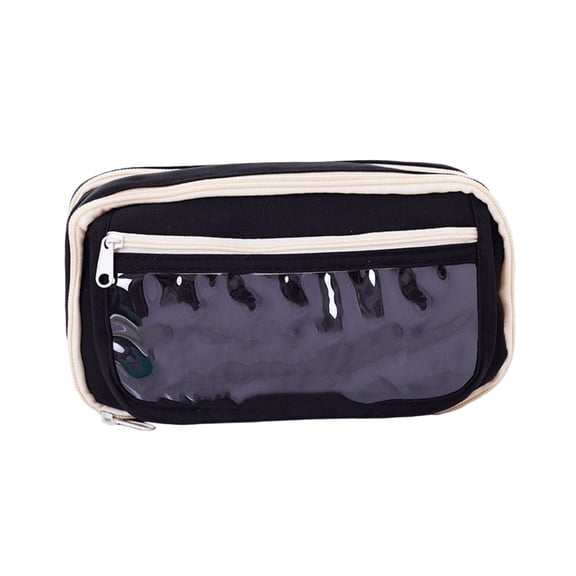 COM1950s Large Pencil Case,Large Pencil Case,Nine-Layer Transparent Pencil Case Pvc Material in Green Beige and Brown Multi-Function Storage for Stationery and Cosmetics Large Capacity Fashionable