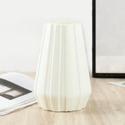 COM1950s Large Plastic Vase,Oversized White Centerpiece for Home Decor,Statement Vase for Fireplaces,Weddings and Gifts