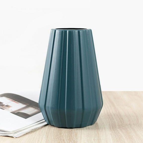 COM1950s Large Plastic Vase,Oversized White Centerpiece for Home Decor,Statement Vase for Fireplaces,Weddings and Gifts