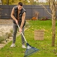thumbnail image 1 of COM1950s Leaf Rake,Heavy Duty Stainless Steel Rake Head for Lawn and Garden,Wide Tine Yard Rake with Diy Wood Handle,21.7 X 24.4 Inch, 1 of 8