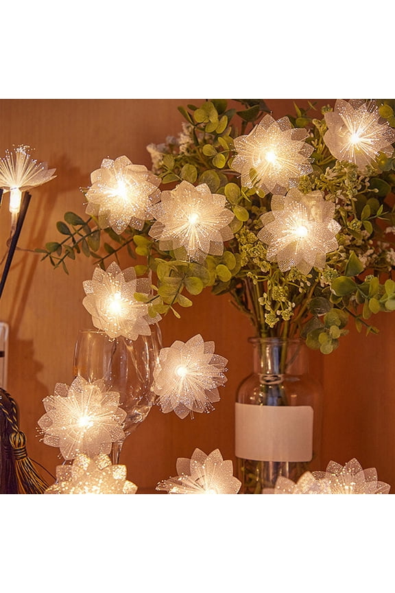 Led Flower String Lights for Wedding Decor and Christmas,Battery Powered Indoor Outdoor Fairy Lights with 10 Leds,Perfect for Party and Home Decoration