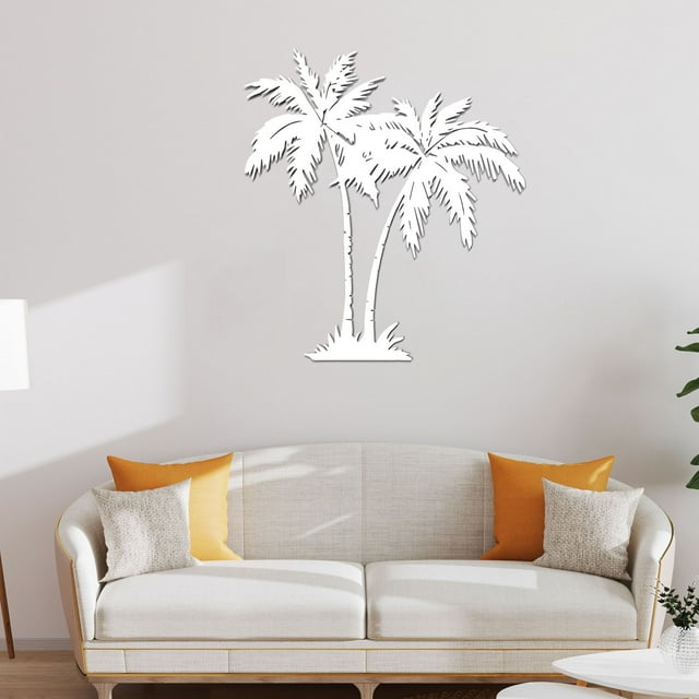 COM1950s Living Room Decorations for Wall Wall Decor Living Room Palm Tree Metal and Wrought Iron Wall Decorations Family Courtyard Living Room Wall Decoration Wall Decorations for Living Room