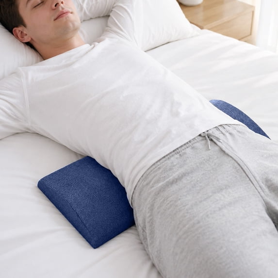 COM1950s Lumbar Support Pillow for Sleeping, Ergonomic Waist Cushion for Side and Back Sleepers, Lightweight Bed Rest Pillow for Home and Pregnancy Support