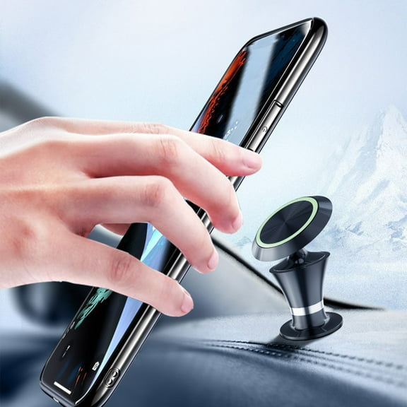 COM1950s Magnetic Car Phone Mount,Rotating Air Vent Dashboard Holder with Strong Magnet,Compact Aluminum Alloy Design for Universal Smartphone Compatibility