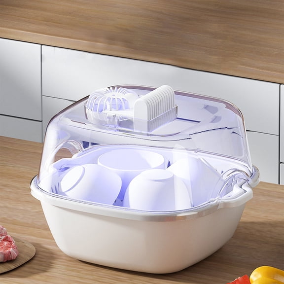 COM1950s Meat Defrosting Tray,Food Preservation Tray,4 in 1 Defrosting Tray Meat Defroster with Layer Draining Basket Airtight Food Preservation and Thawing Machine for Home Kitchen