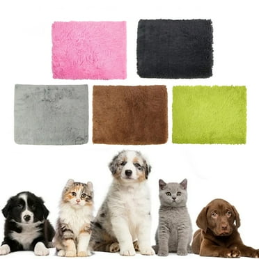 COM1950s Medium Small Dog Bed Washable,Soft Puppy Crate Beds for Medium Small Dogs and Cats,Plush Soft Puppy Pet Beds,Anti-Slip Dog Cage Mats for Sleeping,Long Hair Velvet Kennel Pad 19.69X15.75 Inch