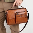 thumbnail image 1 of COM1950s Mens Crossbody Bag,Lightweight Pu Leather Messenger Bag with Adjustable Strap,Spacious Work Travel Shoulder Bag for Daily Use and Business Essentials, 1 of 9
