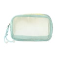 thumbnail image 1 of COM1950s Mesh Makeup Pouch, Travel Cosmetic Bag with Zipper, Clear See Through Organizer for Toiletries, Small Storage Pouch for Purse or Home, Nylon Spandex, 1 of 7
