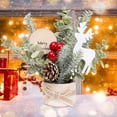 thumbnail image 1 of COM1950s Mini Christmas Tree for Desk,Potted Christmas Bouquet Decorations,Compact Artificial Holiday Decor with Pot,Festive Tabletop Gift for Home Office, 1 of 8