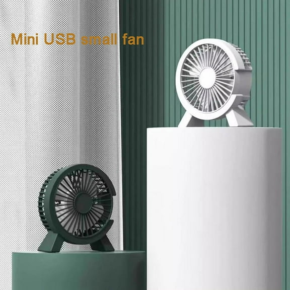 COM1950s Mini Portable Usb Fan,Silent Plug-In Desk Fan for Office and Home,Compact 5.11X4.72 Inches Small Personal Fan with Usb Cable