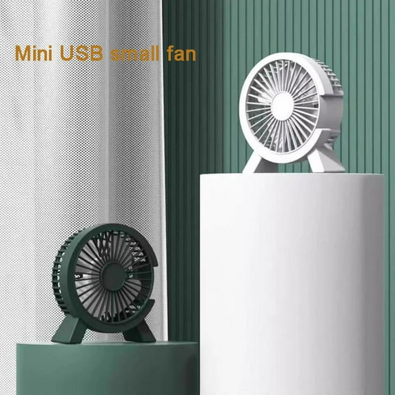 COM1950s Mini Portable Usb Fan,Silent Plug-In Desk Fan for Office and Home,Compact 5.11X4.72 Inches Small Personal Fan with Usb Cable