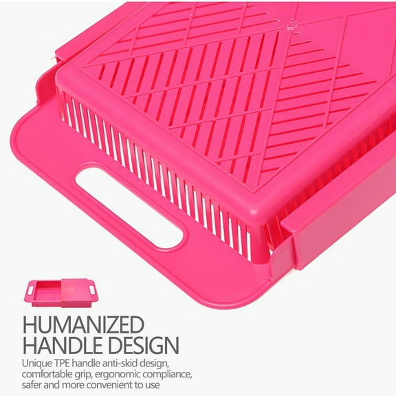 COM1950s Multi-Function Kitchen Cutting Board,Over the Sink Cutting Board with Strainer/Colander,3 in 1 Plastic Cutting Chopping Board with Drain Basket for Easier To Cut,Rinse,Hold and Drain Food