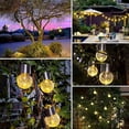 thumbnail image 1 of COM1950s Outdoor Solar Hanging Lights,Solar Glass Ball Pendant Light with Crackle Design,Led Rattan Ball Lantern for Garden Patio Yard Decoration,Weather-Resistant String Lights, 1 of 9
