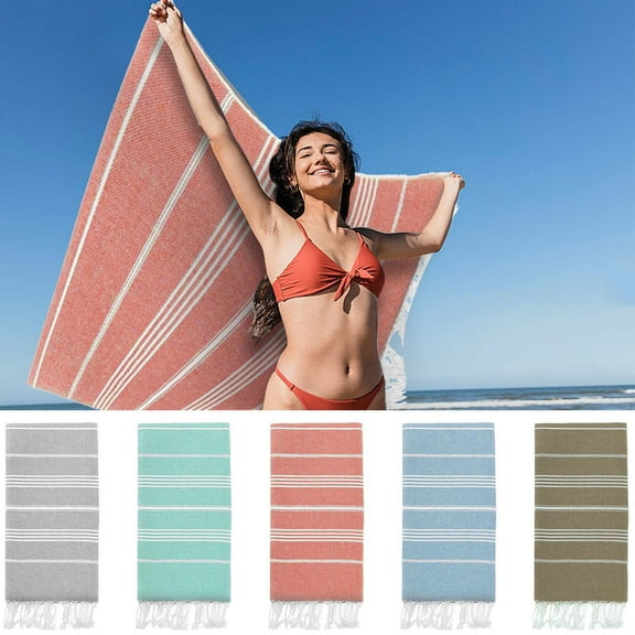 COM1950s Oversized 35.5"x70.9" Quick-Dry Beach Towel - Lightweight Sand-Resistant Polyester for Pool, Travel, Camping & Yoga (300GSM, Ultra-Compact)
